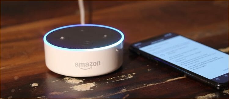amazon alexa device and a phone