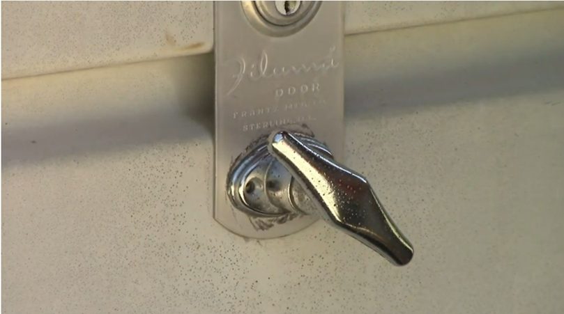garage door lock silver color