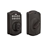 Schlage BE365 V CAM 716 Camelot Keypad Deadbolt, Electronic Keyless Entry...