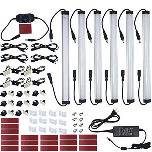 Litever Kitchen Under Cabinet LED Lighting Kit Plug-in, Super Bright, 6 PCS...