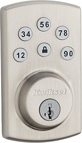 Kwikset 99070-101 Powerbolt2 Door Lock Single Cylinder Electronic Keyless...