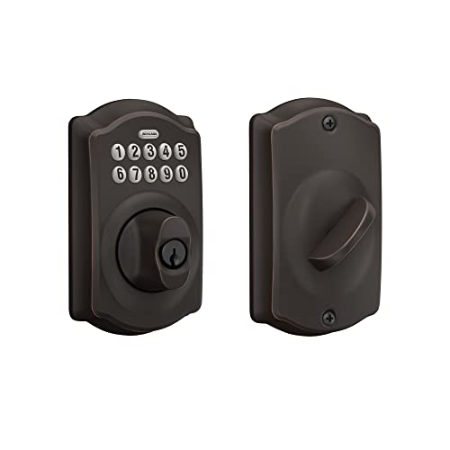 Schlage BE365 V CAM 716 Camelot Keypad Deadbolt, Electronic Keyless Entry...