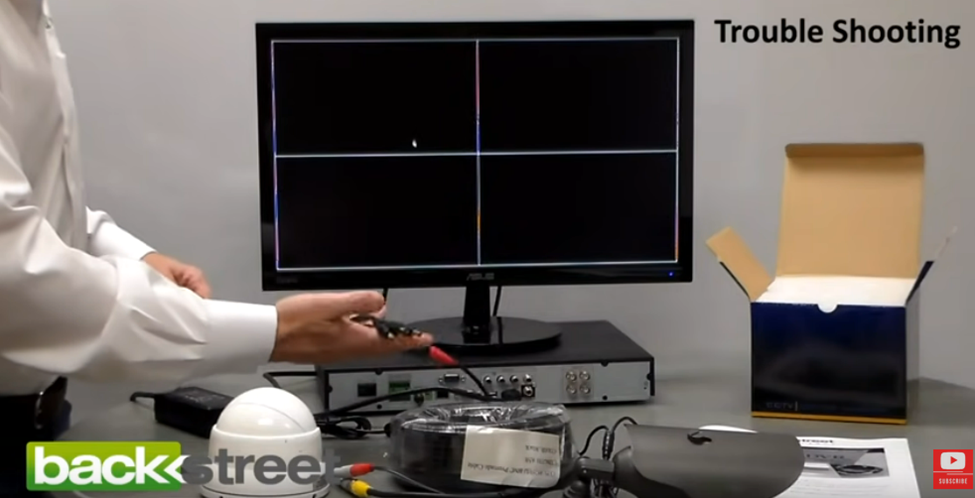 The Security Experts team showing how to troubleshoot security camera